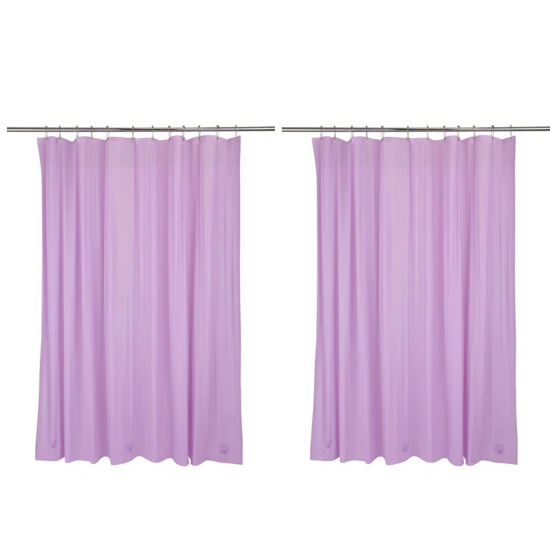 Lilac Heavy Grommet PVC Shower Liner with Magnets