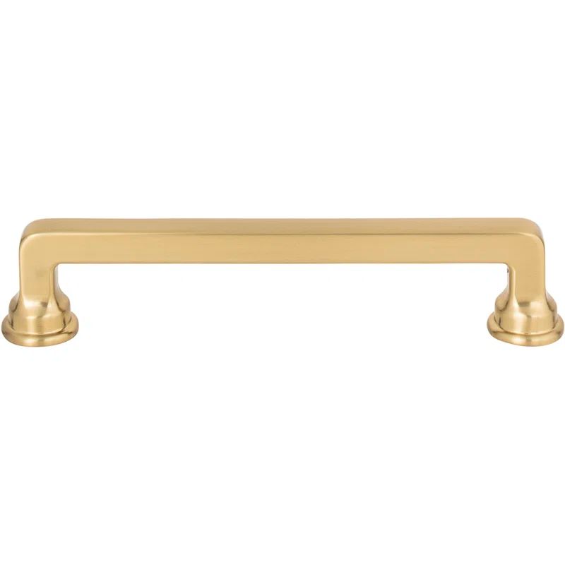 Warm Brass Traditional Bar Pull Handle with Mounting Hardware