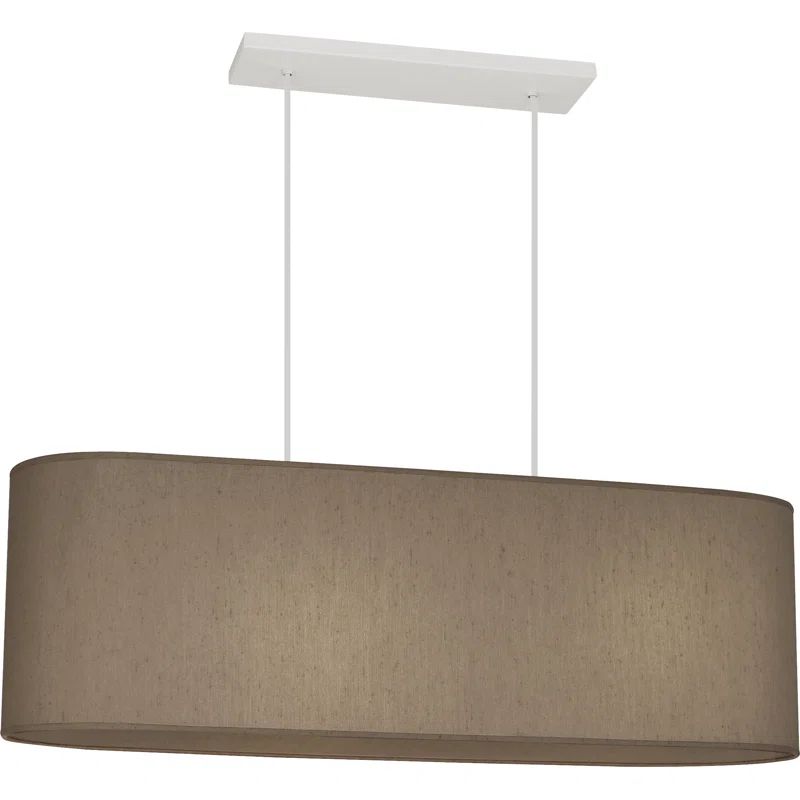 Elena 36'' White Glass LED Kitchen Island Pendant
