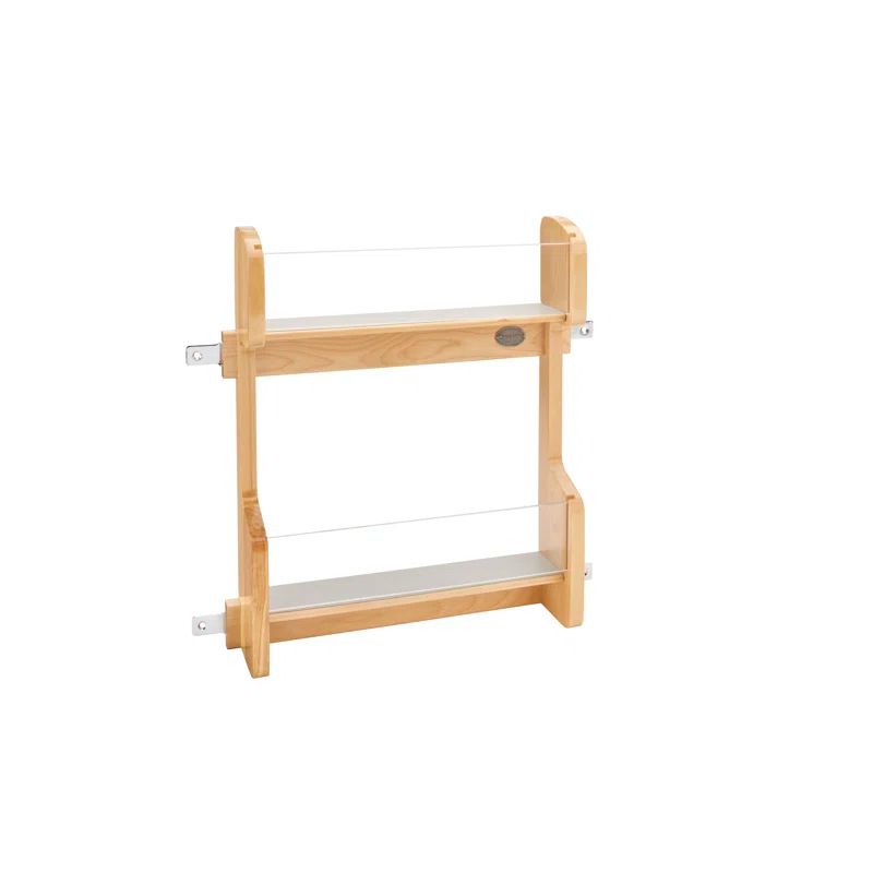 Natural Maple Over Door Cabinet Organizer with Acrylic Shelves