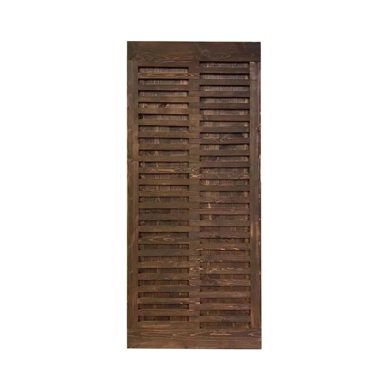 Espresso Stained Solid Wood Textured Barn Door Slab, 38" x 84"