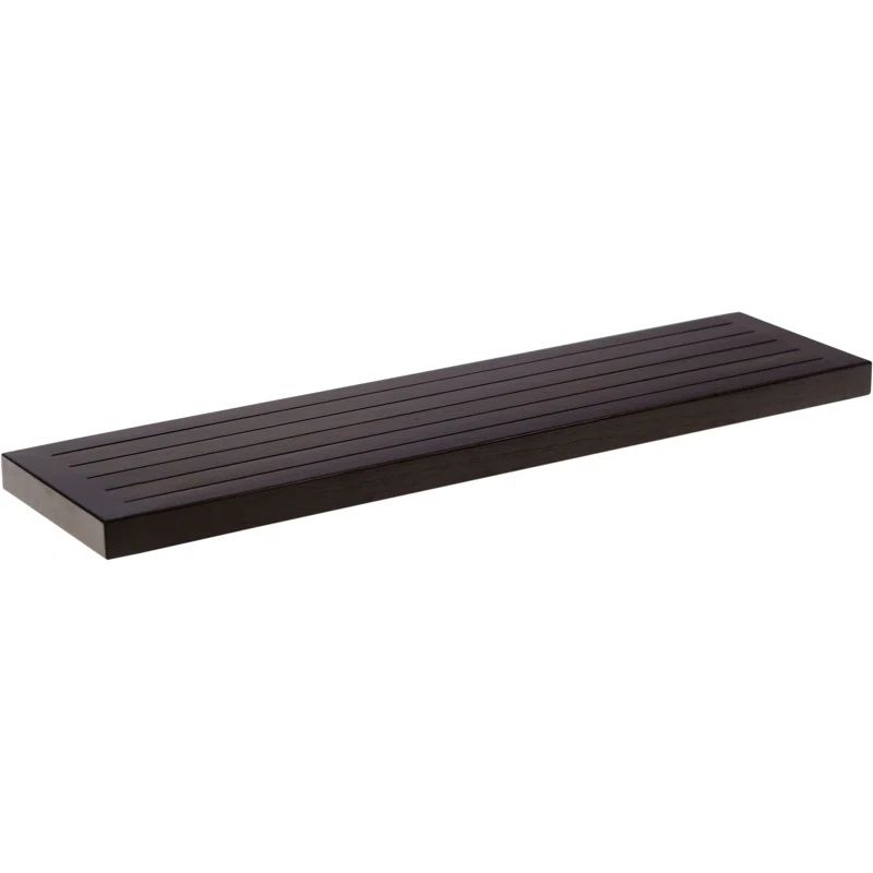 Obi 36" Gray Teak Floating Wall Shelf