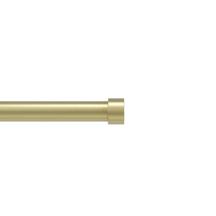 Gold Adjustable Steel Curtain Rod with Matching Finials