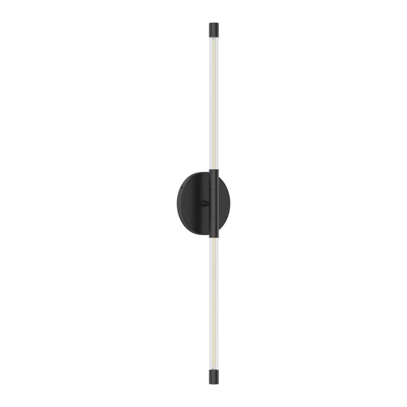 Motif Sleek Black Aluminum 25.63" LED Cylinder Wall Sconce