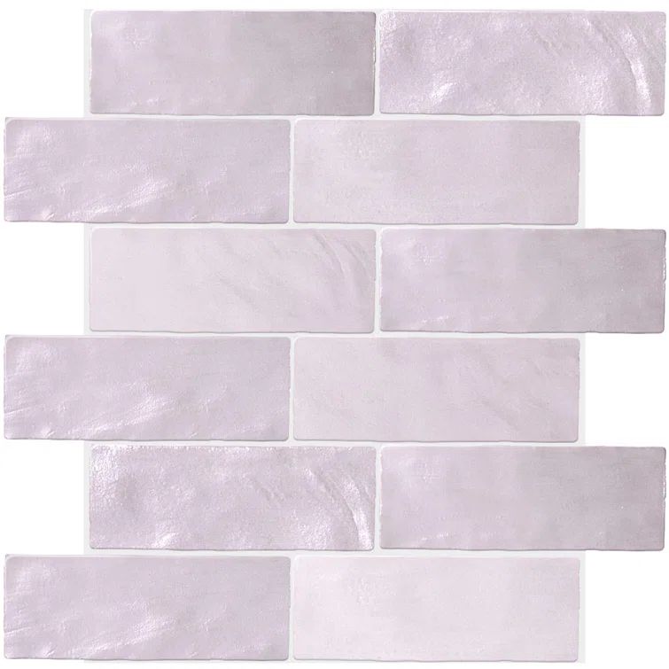 Duchess Glossy White Ceramic Subway Wall Tile, 2.5 x 8 inches