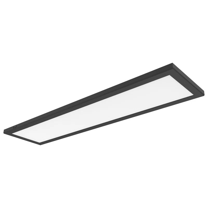 Black and White Aluminum LED Linear Downlight, 24 Inches