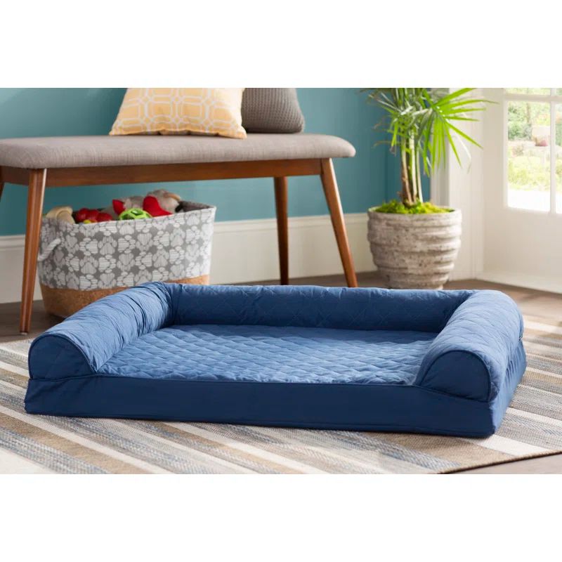 Jumbo Navy Orthopedic Memory Foam Pet Sofa Bed