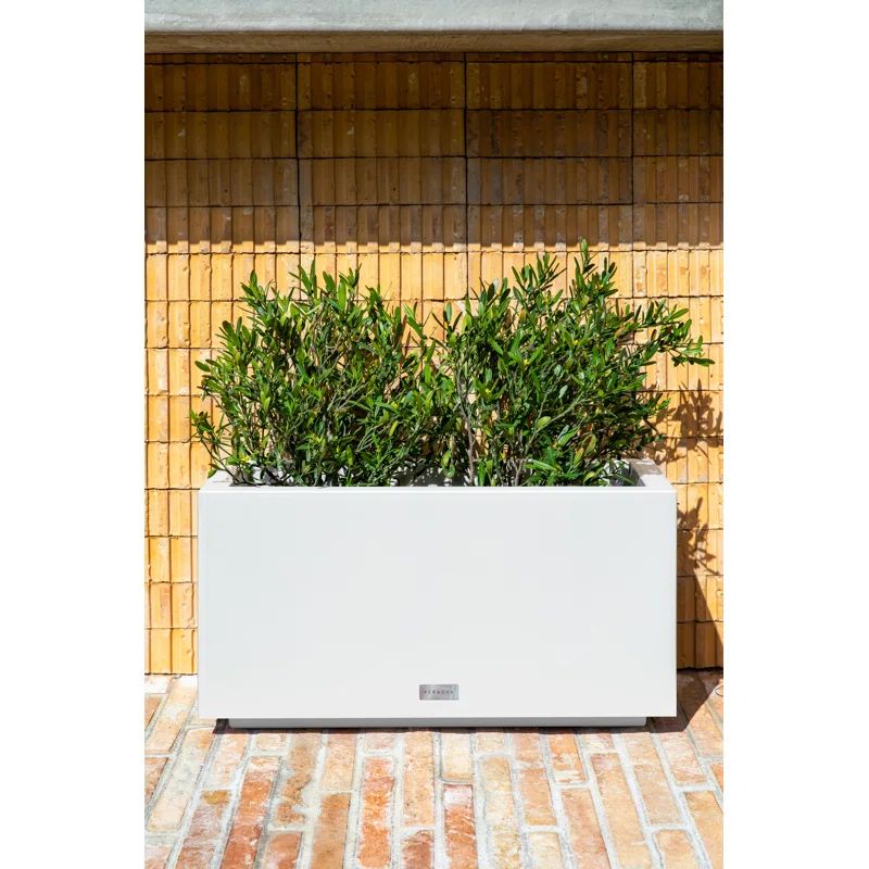 White Recycled Plastic Long Box Planter 25"