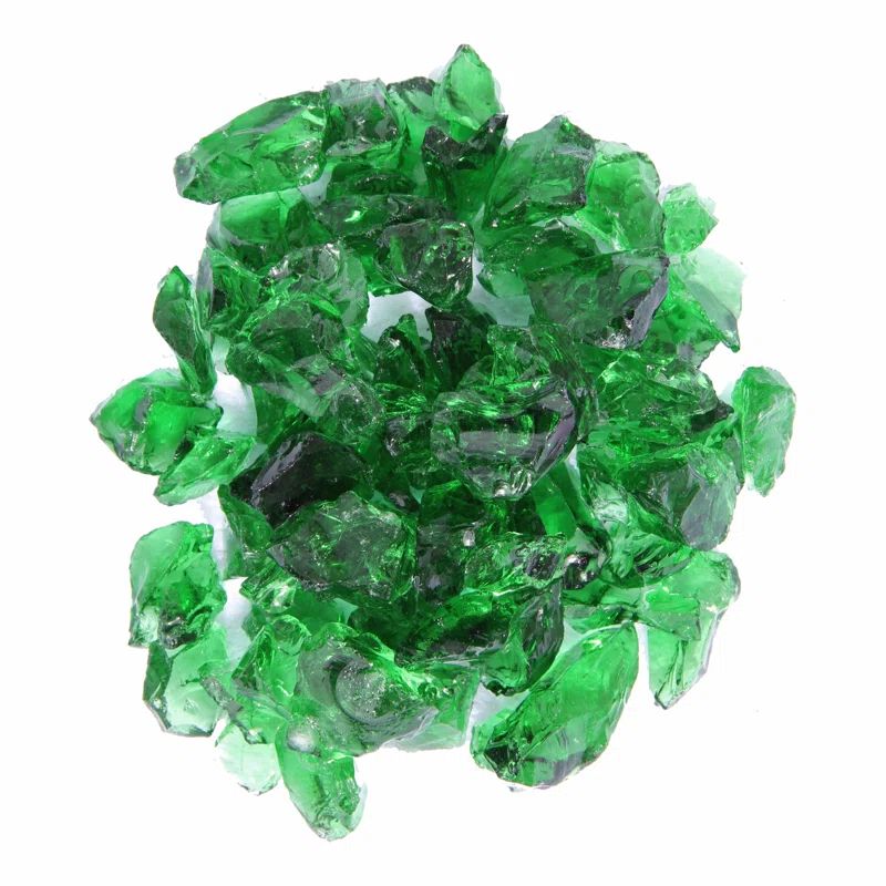 Emerald Enchantment 20lbs Recycled Fire Pit Glass Gems
