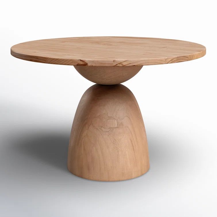 Natural Reclaimed Wood Round Dining Table, 48"