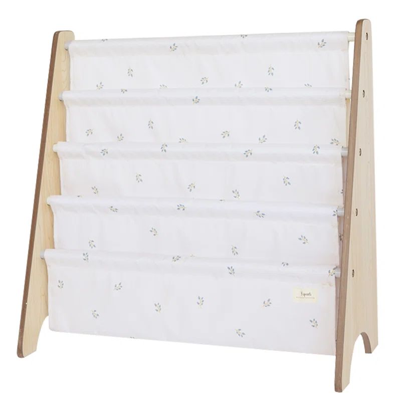 Blueberry Taupe Recycled Fabric Kids Book Rack