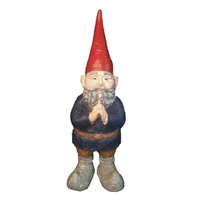 32" Tall Red Hat Praying Hands Garden Gnome Statue