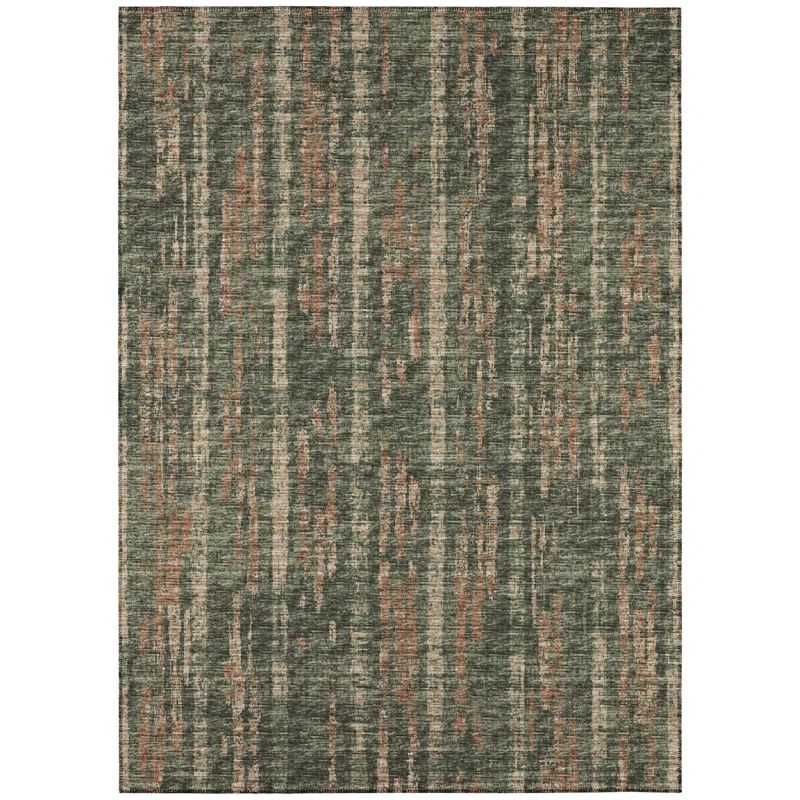 Rylee Green Flat Woven Chenille 5' x 7'6" Area Rug