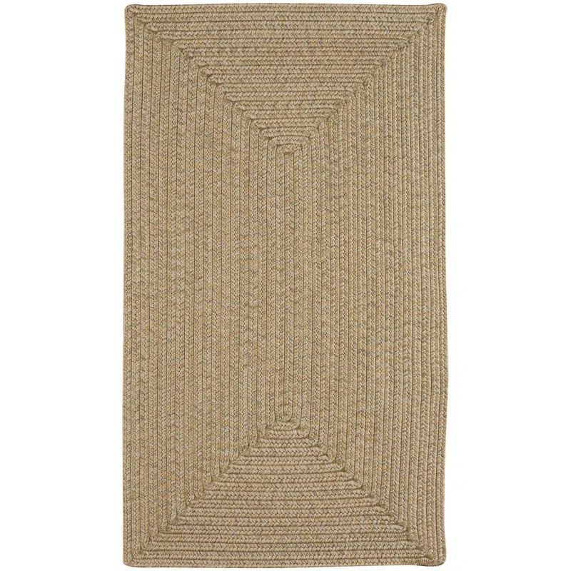 Tan Handmade Braided Viscose Rectangle Area Rug 20" x 30"