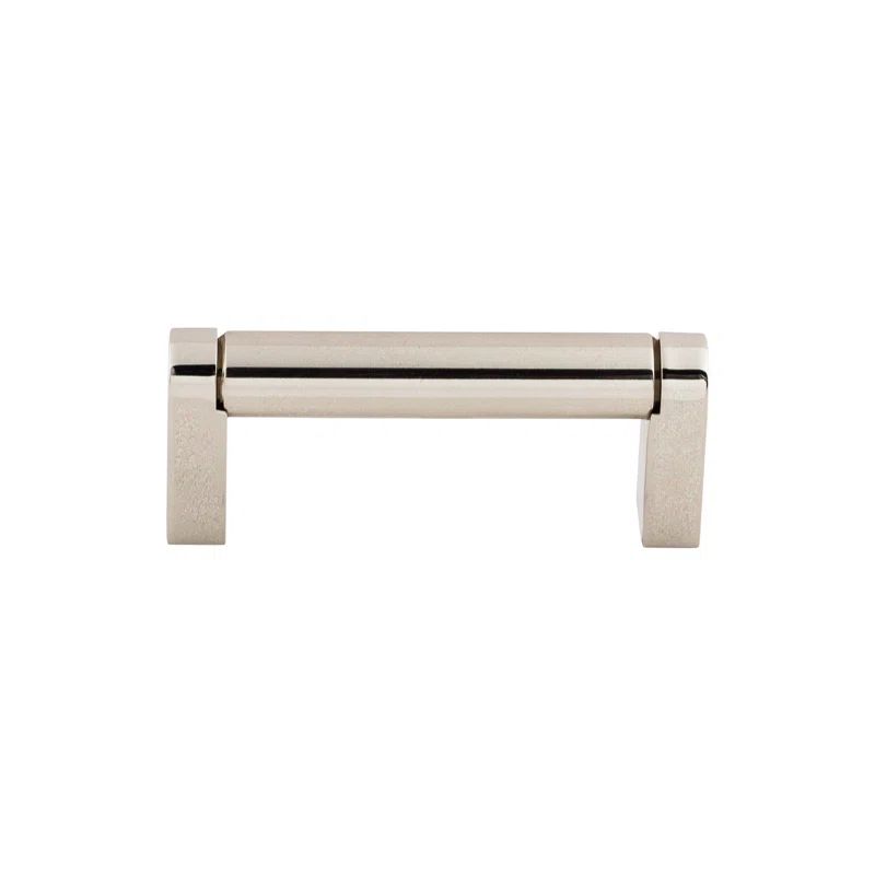 Polished Nickel Modern Bar Handle with Mounting Hardware