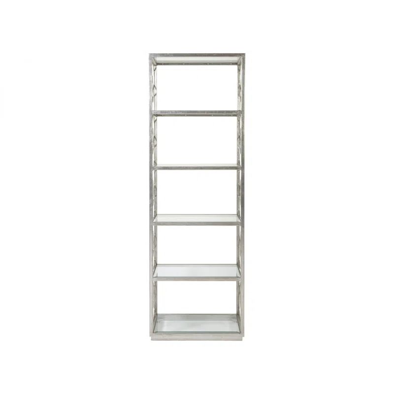 Silver Iron and Glass 6-Shelf Etagere