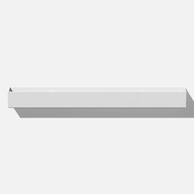 White Plastic-Stone Composite 32" Hanging Planter