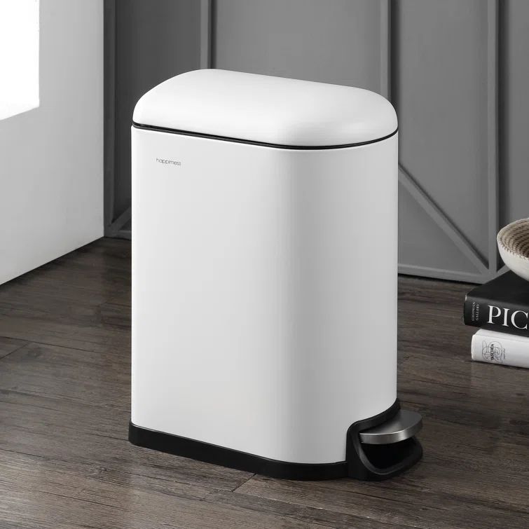 Steel Step On Trash Can - 10.6 Gallons