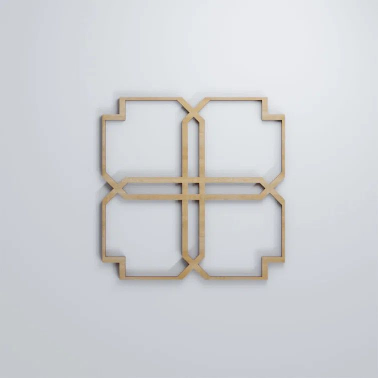 Englewood Textured Birch Wood Decorative Fretwork Wall Panel
