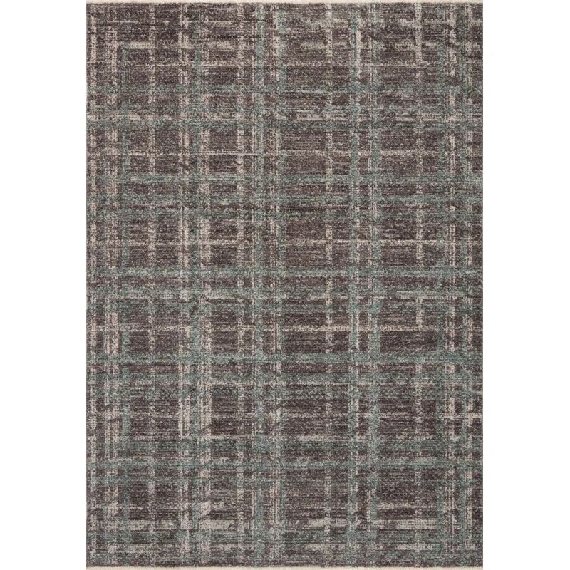 Espresso and Multicolor Geometric Flat Woven Area Rug 7'-10" x 10'
