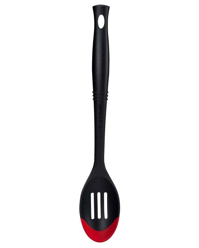 Cerise and Black Bi-Material Slotted Spoon