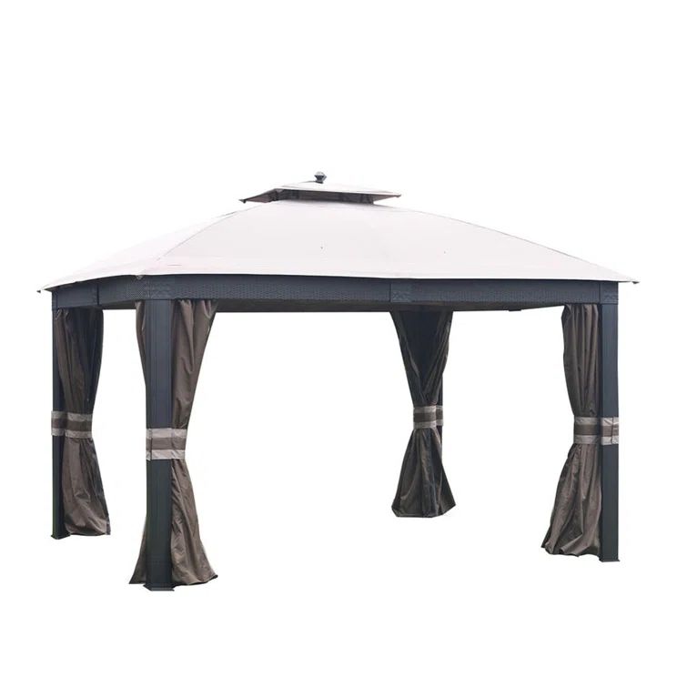 Beige Whisper 10' x 12' Two-Tiered Replacement Gazebo Canopy