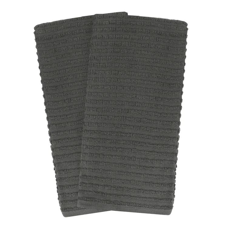 Graphite Terry Cotton Highly Absorbent Kitchen Towel Set