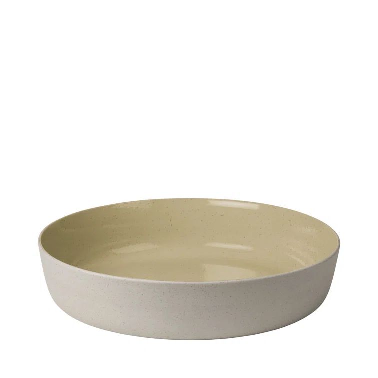 Savannah Yellow Undertones Ceramic 13.4 inch Salad Bowl
