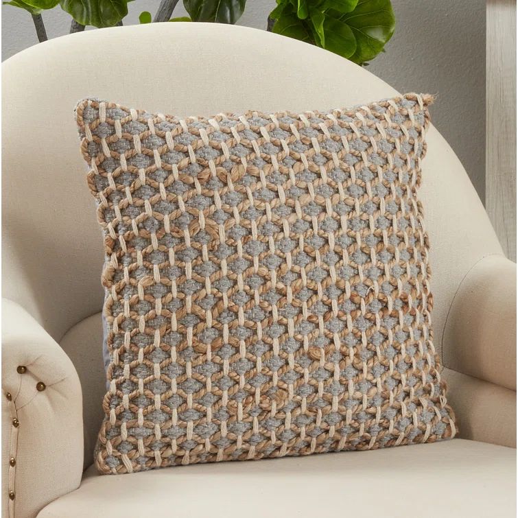 Natural Rope Design Cotton Euro Pillow Cover