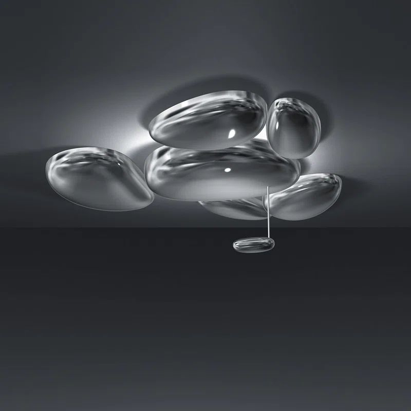 Polished Aluminum LED Indoor/Outdoor Flush Mount Ceiling Light