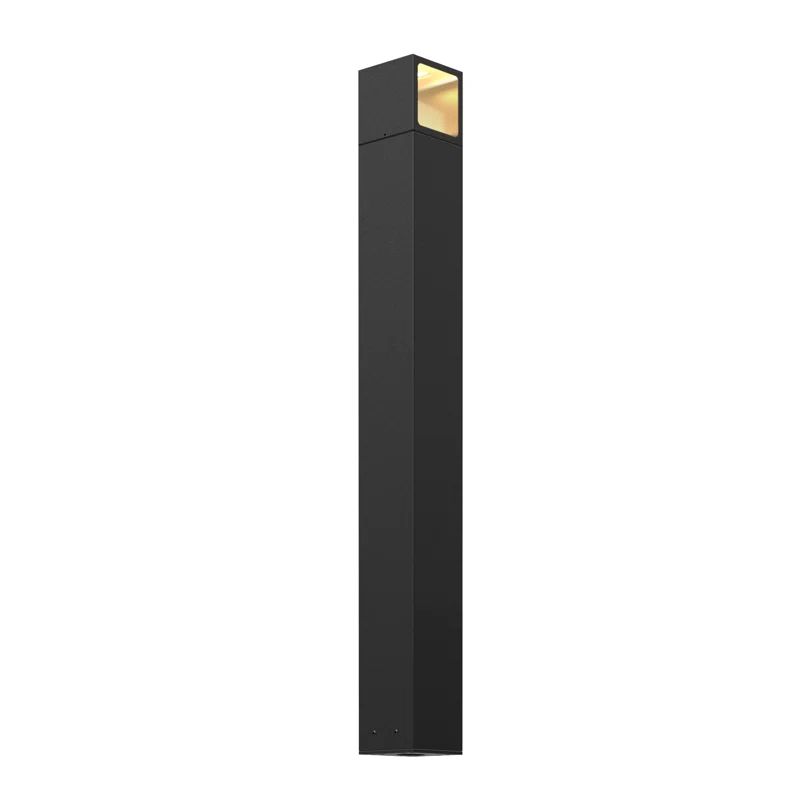 Silver 36" LED Pathway Bollard Light with Clear Shade