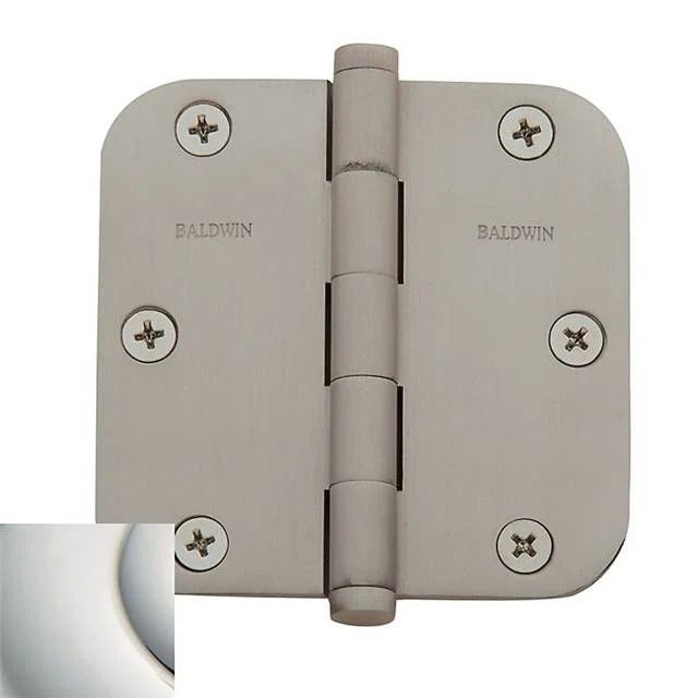 Lifetime Bright Nickel 3.5" Butt Bearing Single Door Hinge