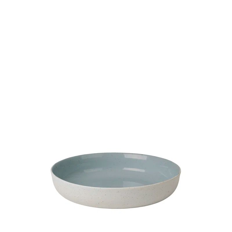 Sablo 7.3" Light Gray and Beige Ceramic Dessert Plate