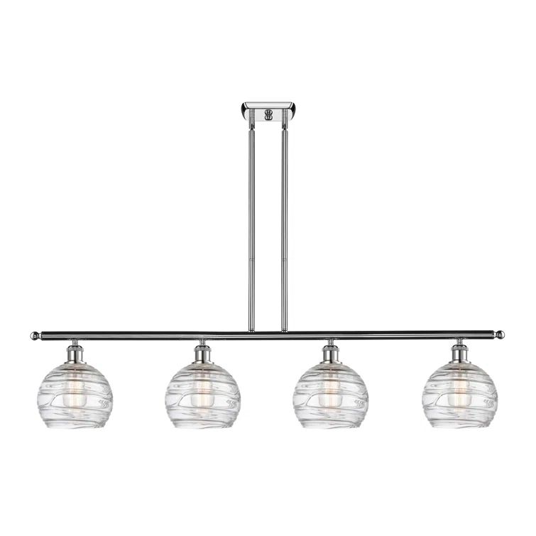 Vintage Globe 4-Light Polished Chrome Island Pendant