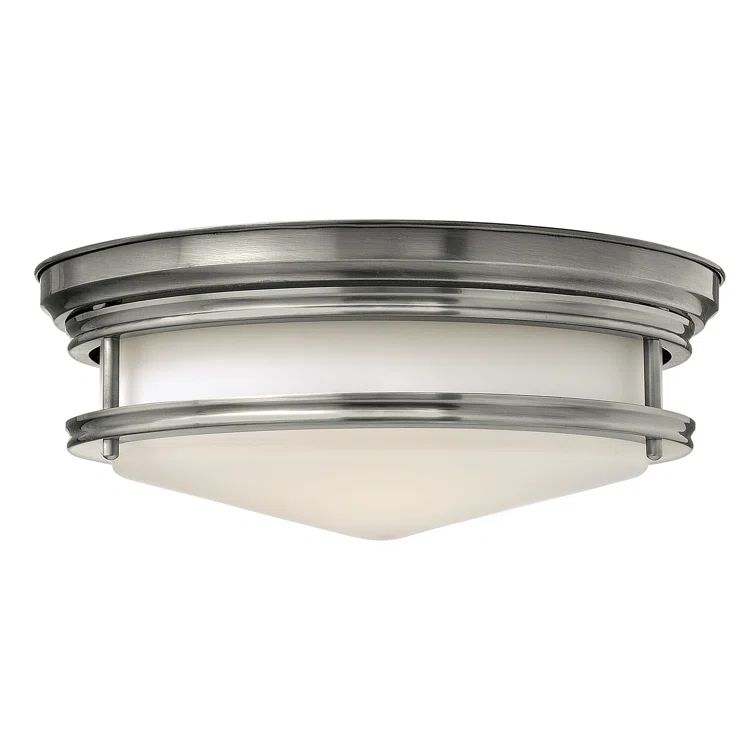Elegant Brushed Bronze 3-Light Flush Mount with Etched Opal Glass
