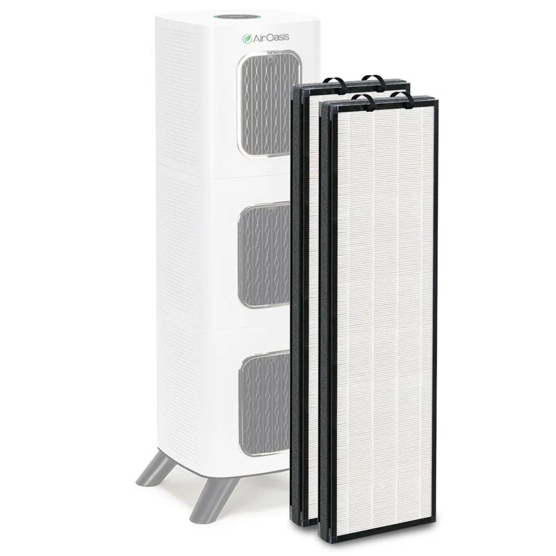 Large White Air Purifier with Replacement Filters