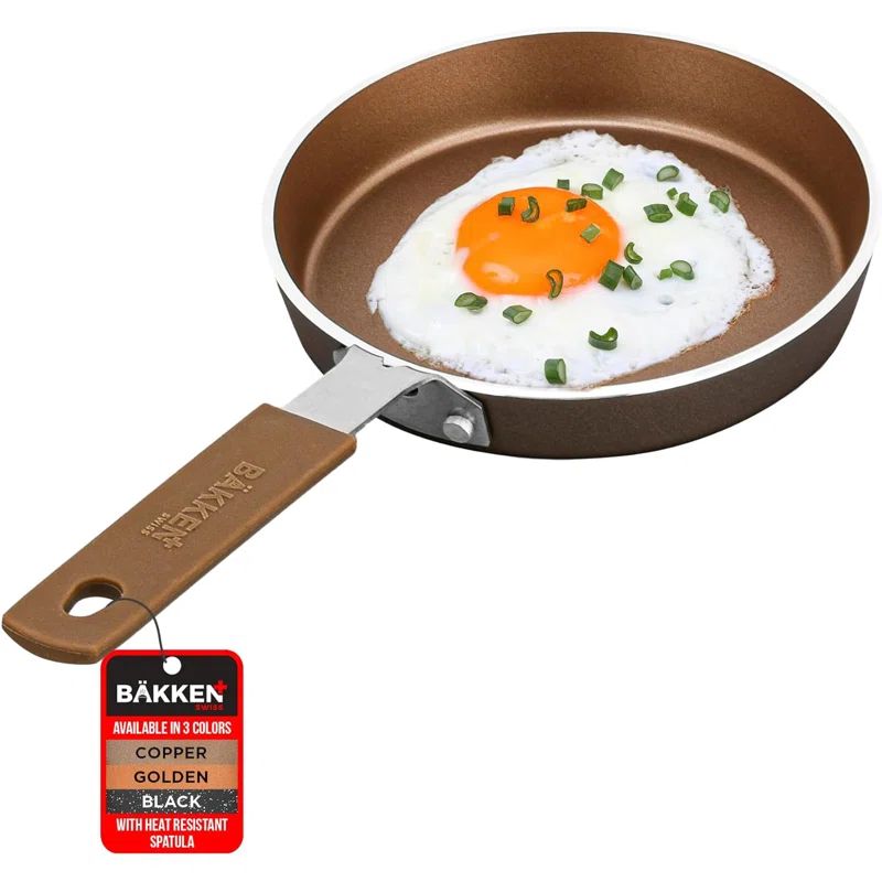 Golden Copper Cast Iron Mini Nonstick Skillet Set