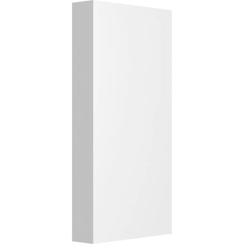 White PVC Standard Foster Plinth Block with Square Edge