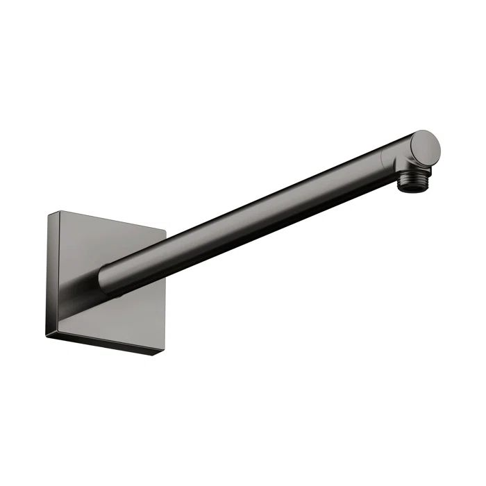 Polished Black Chrome 15-Inch Wall-Mounted Shower Arm