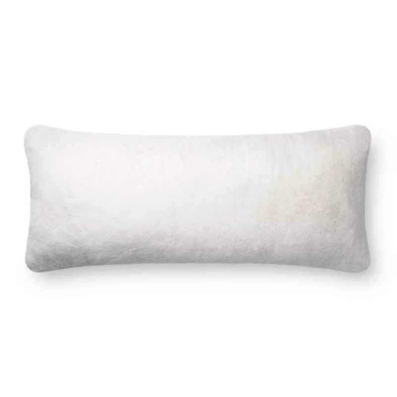 White Cotton 13" x 35" Pillow Cover
