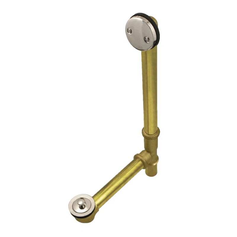 Polished Nickel Lift and Lock Tub Waste and Overflow Drain