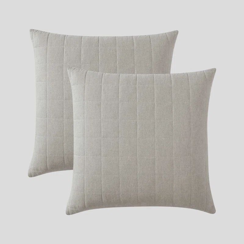 Natural Flannel Cotton Euro Sham Set - 2 Piece