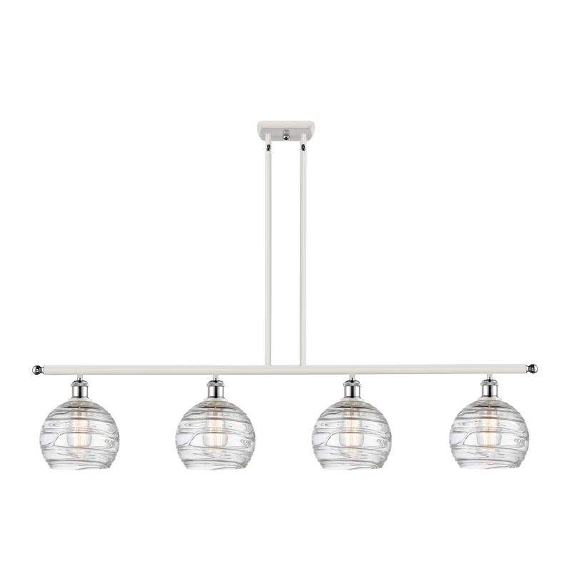 Vintage Globe 4-Light Polished Nickel Kitchen Island Pendant