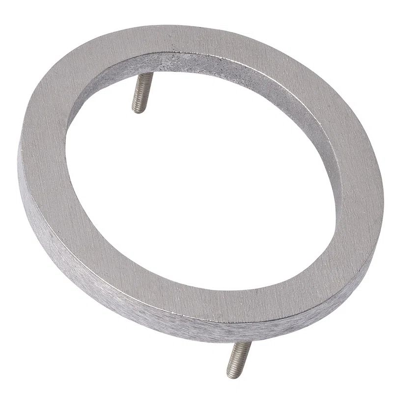 12" Brushed Aluminum Floating House Number 0