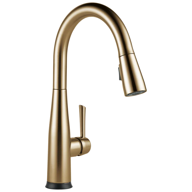 Champagne Bronze Single Handle Pull-Down Kitchen Faucet with Touch2O Technology