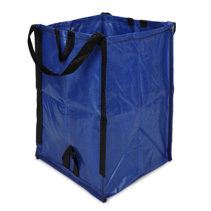 Blue Heavy-Duty Polypropylene Home and Yard Bag with Reinforced Handles