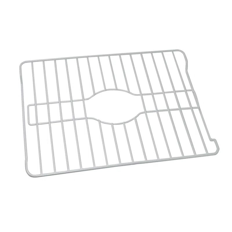 White Coated Steel Medium Sink Protector Rack