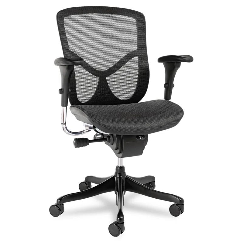 Black Mesh Executive Swivel Chair with Adjustable Arms