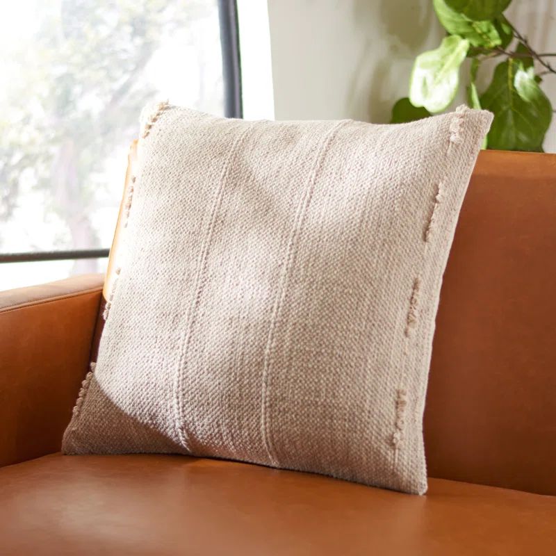 Nikola 18" Square Silver Cotton Pillow