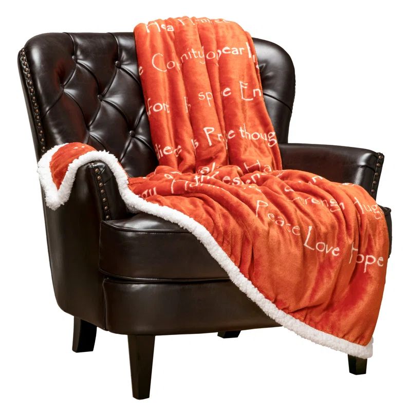 Rose Tan Faux Fur Reversible Sherpa Throw Blanket 50" x 65"
